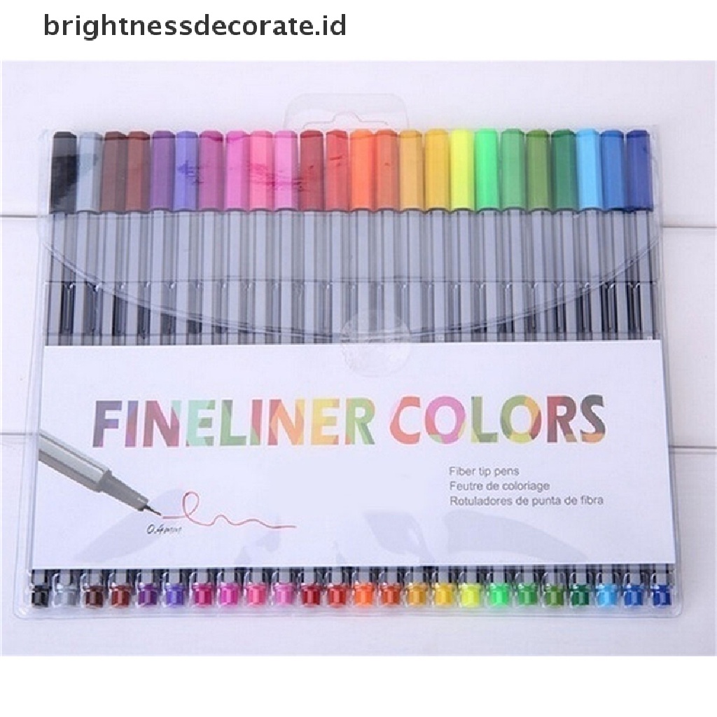 24pcs / Set Pena Fineliner Ukuran 0.4mm