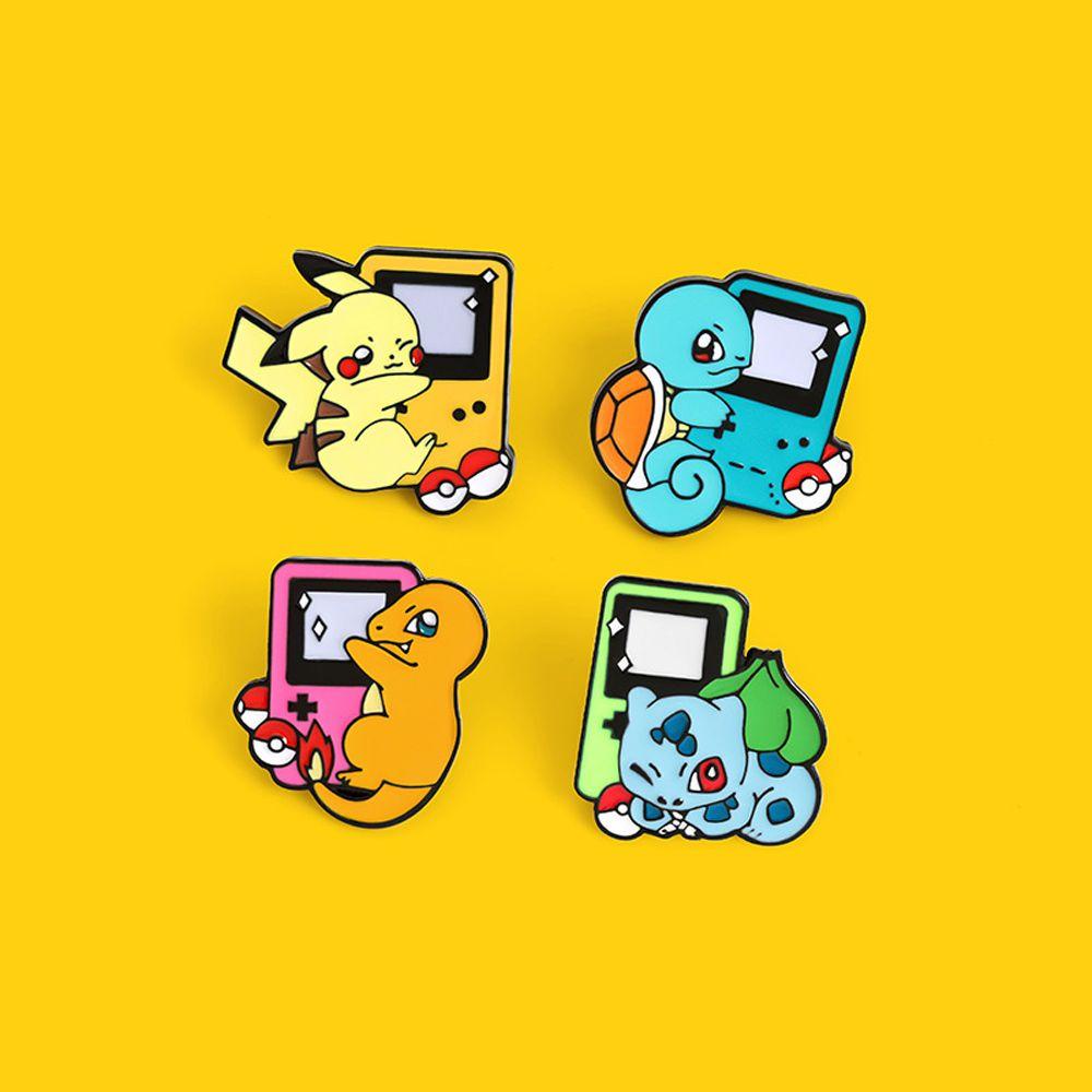 [Elegan] Game Console Bros Wanita Bros Ransel Lencana Cosplay Lencana Anime Bros Kerah Pin Pokemon Badge