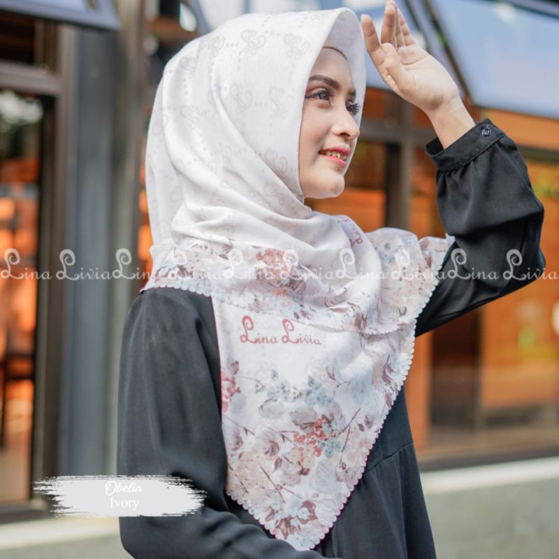 COD OBELIA hijab by Lina Livia Hijab/ Segi empat motif