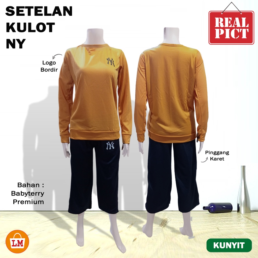 TERMURAH TERLARIS Baju Setelan Wanita KULOT NY Pakaian Wanita Trendi Kekinian TERBARU LM 28453