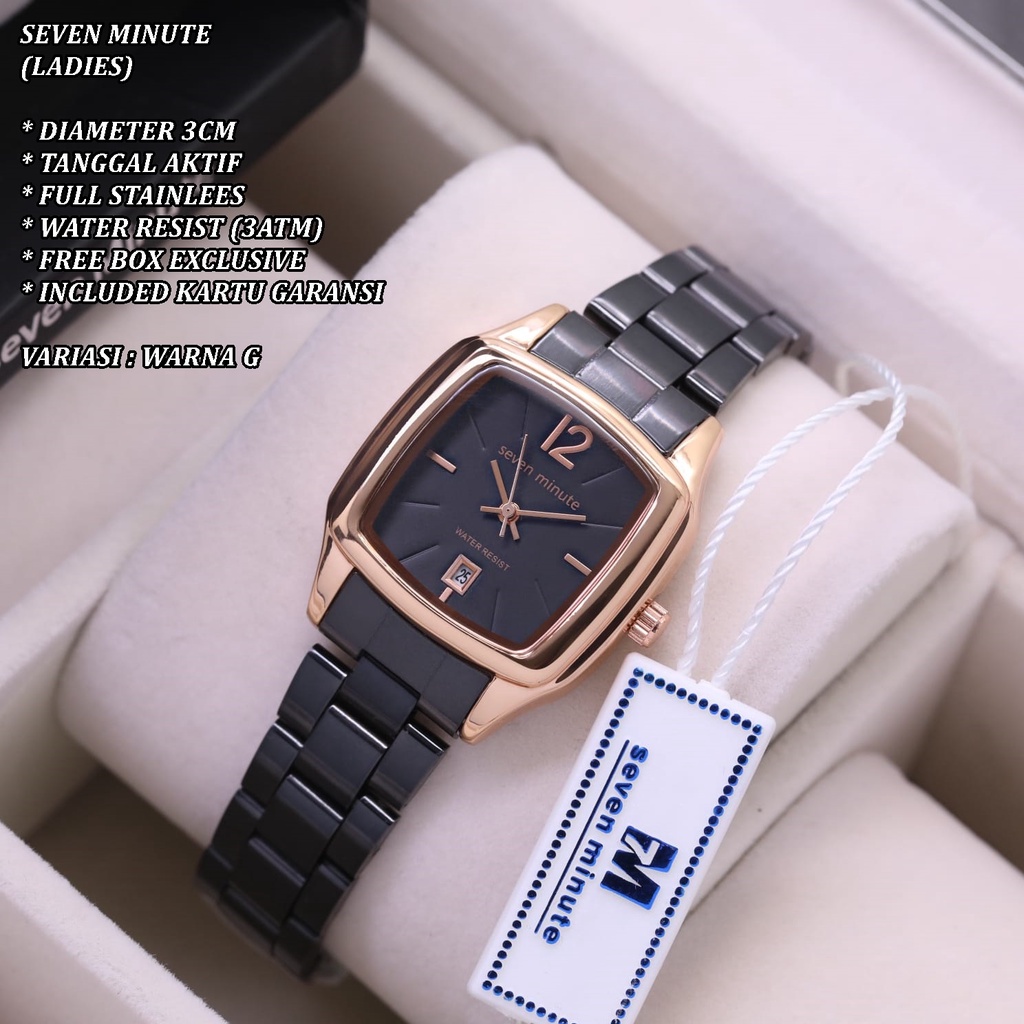 (FREE BOX) JAM TANGAN WANITA FASHION RANTAI BODY SEGI TANGGAL AKTIF