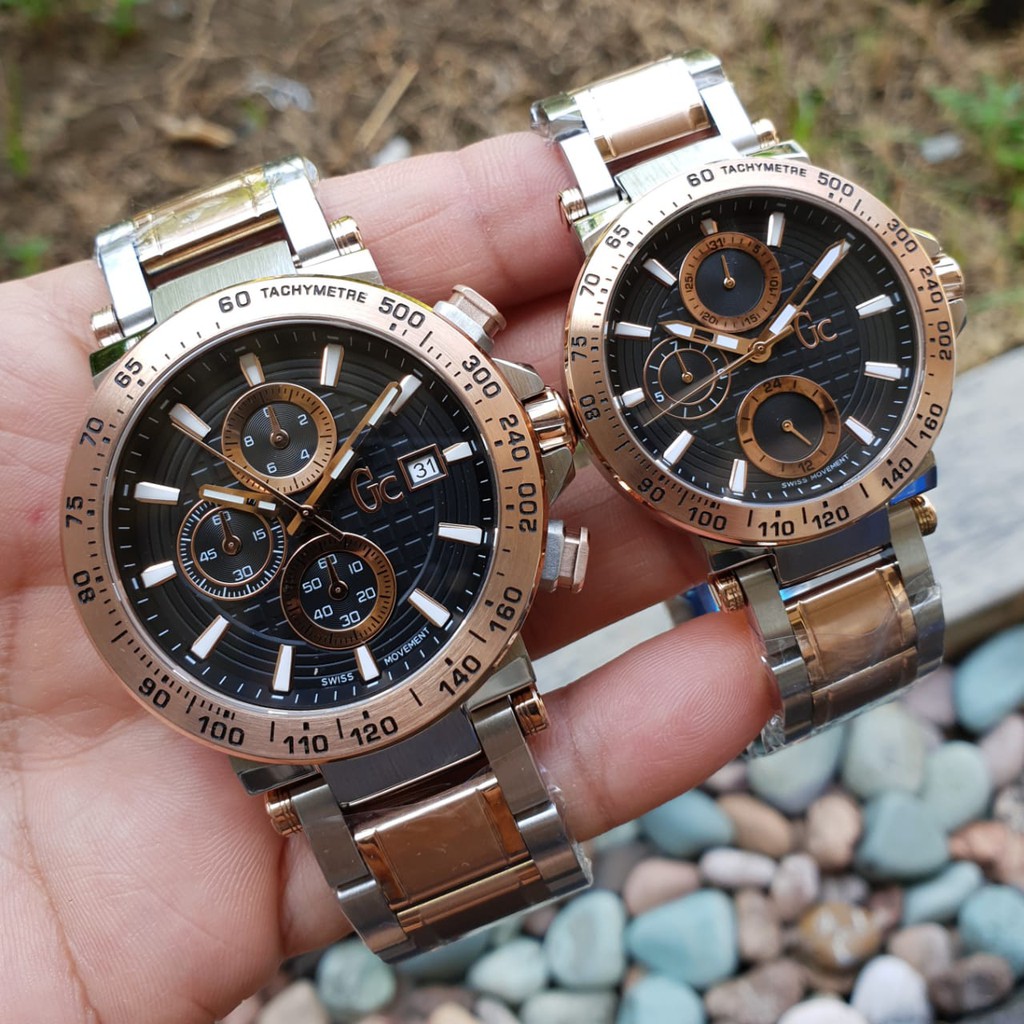 Guess Collection GC Type Y37003G7 Y36002G6 Inner Black Combinasi Jam Tangan Pria Jam Tangan Wanita