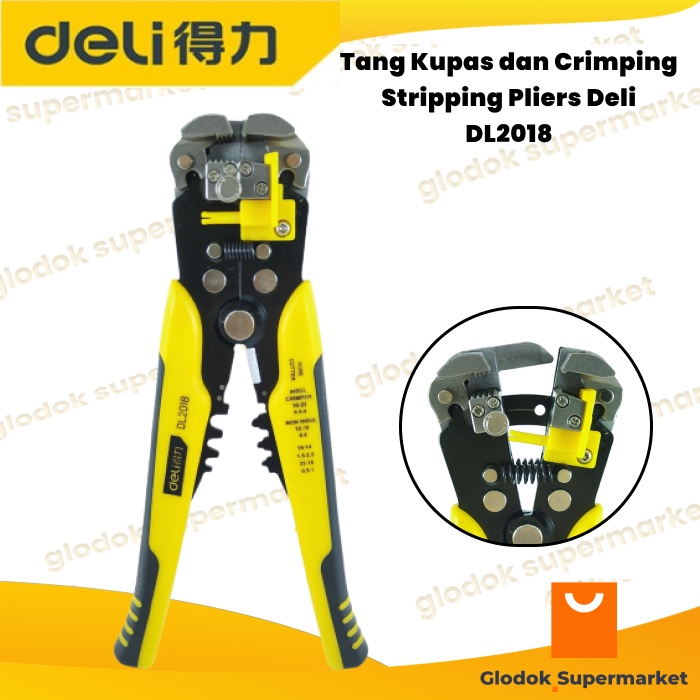 Tang Kupas dan Crimping - Stripping Pliers Deli DL2018