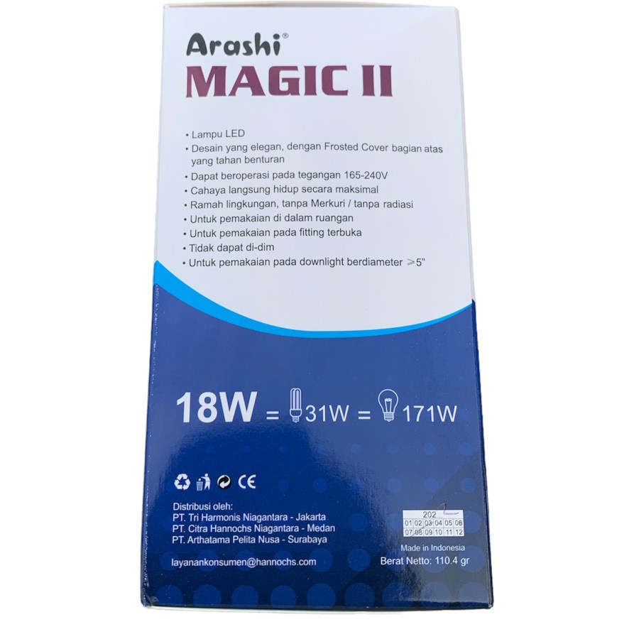 Arashi Magic II New Lampu LED Emergency LED darurat 18 Watt