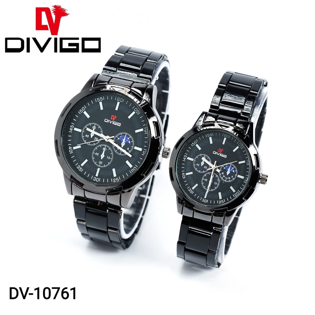 (KW) JAM TANGAN COUPLE PRIA/WANITA DIVIGO ORIGINAL DV-10761