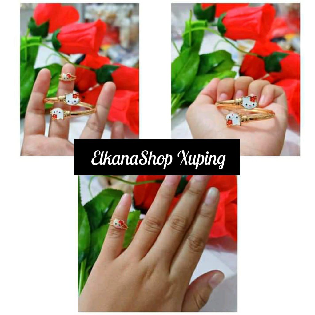 Gelang anak benggel free cincin cat TITANIUM