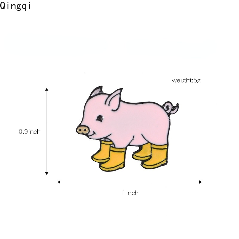Bros Pin Enamel Bentuk Babi Lucu Untuk Anak