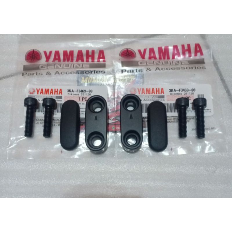 kleman stang reser stang + baut + tutup buat motor rx king vixion scorpio original