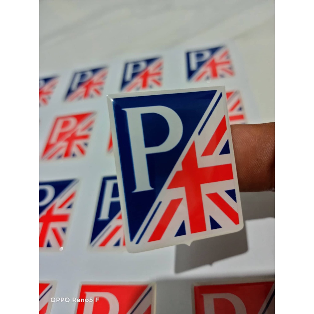 Stiker emblem vespa matic piaggio, stiker timnul logo vespa matic