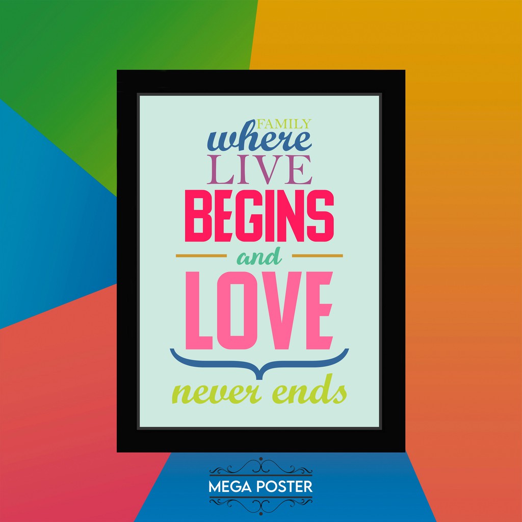 Hiasan Dinding Poster Inspiratif - Family - Pigura Bingkai Pajangan Rumah
