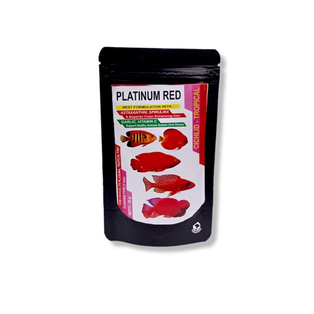 Makanan Ikan predator chana Pellet fish lover PLATINUM CICHLID TROPICAL 40GR