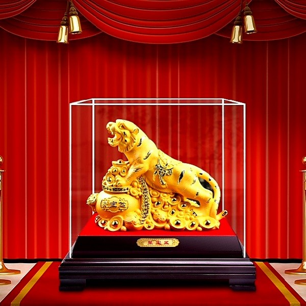 Patung Macan Emas 2022 Komplit Set Box Gift Set Kado Imlek Premium Harga Grosir Termurah