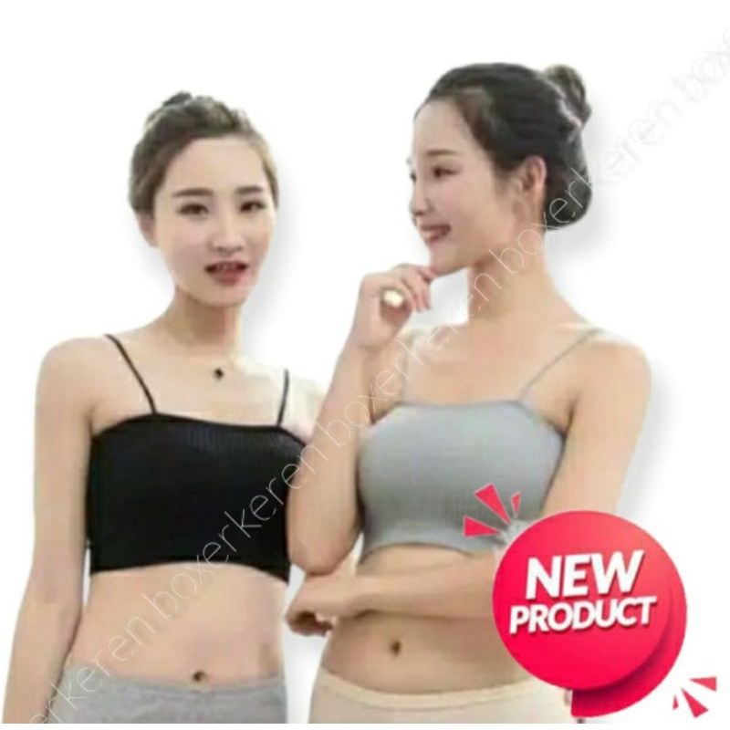 Tengtop Pendek Tali Kecil TankTop Crop Polos Wanita