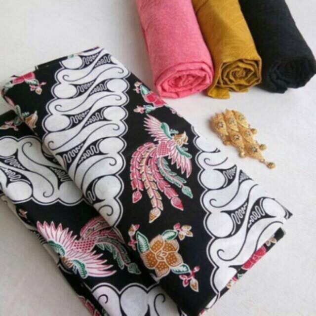 Jual Kain Batik Jarik Kebaya Coupe Set Embos Katun Primis Sogan Lawasan ...