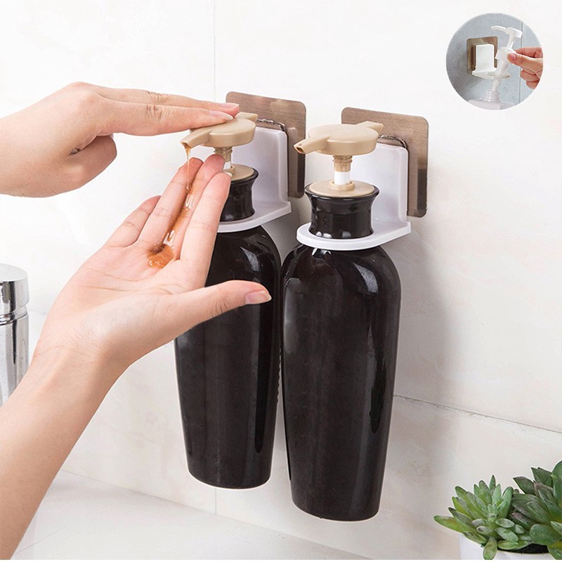 Gantungan Botol Sabun Shampoo Kamar Mandi Tempel | Holder Botol Sabun Shampoo - Gantungan Botol Sabun - Soap Bottle Holder Praktis - Holder Botol Sabun Gantung Tempel Tembok