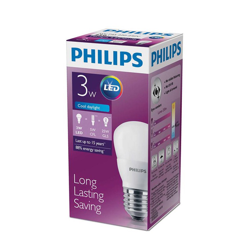 Lampu Philips LED Lamp 3w 4w 6w 8w 10w 12w 14.5w 14,5w Cool White 3 4 6 8 10 12 14.5 14,5 w watt