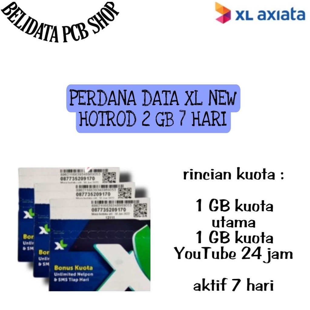 PERDANA DATA XL NEW HOTROD 2 GB 7 HARI