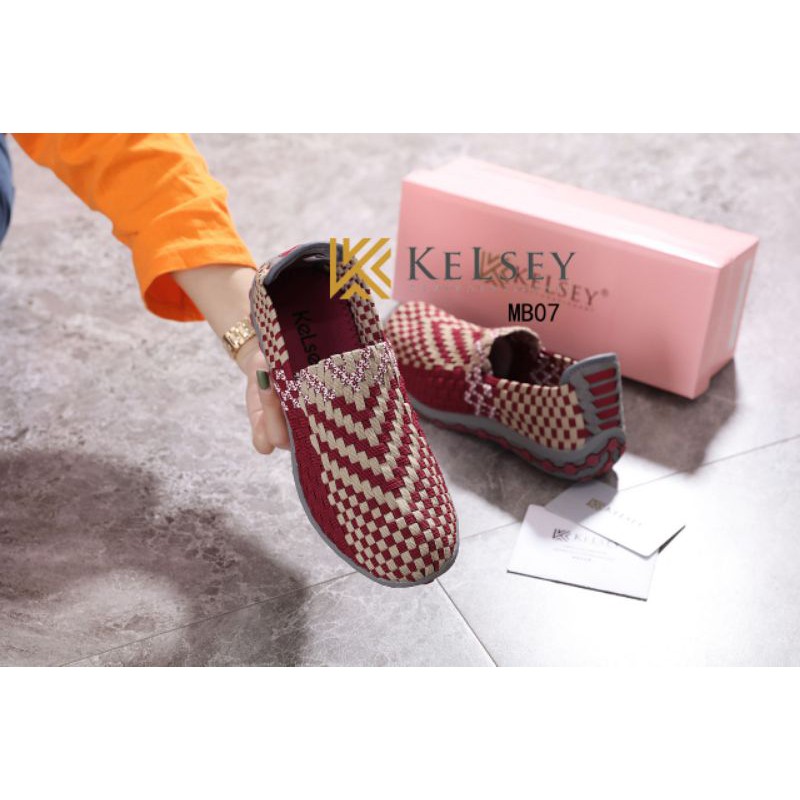 Kelsey Sepatu Rajut /  Sepatu Rajut Slip On  Wanita MB07 Flats Shoes Rajut anyaman