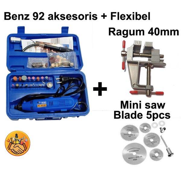 Terlaris Mini Die Grinder Tuner Set 40 92 Pcs Gerinda Bor Mini Plus Flexible Tanpa Flexible Baik