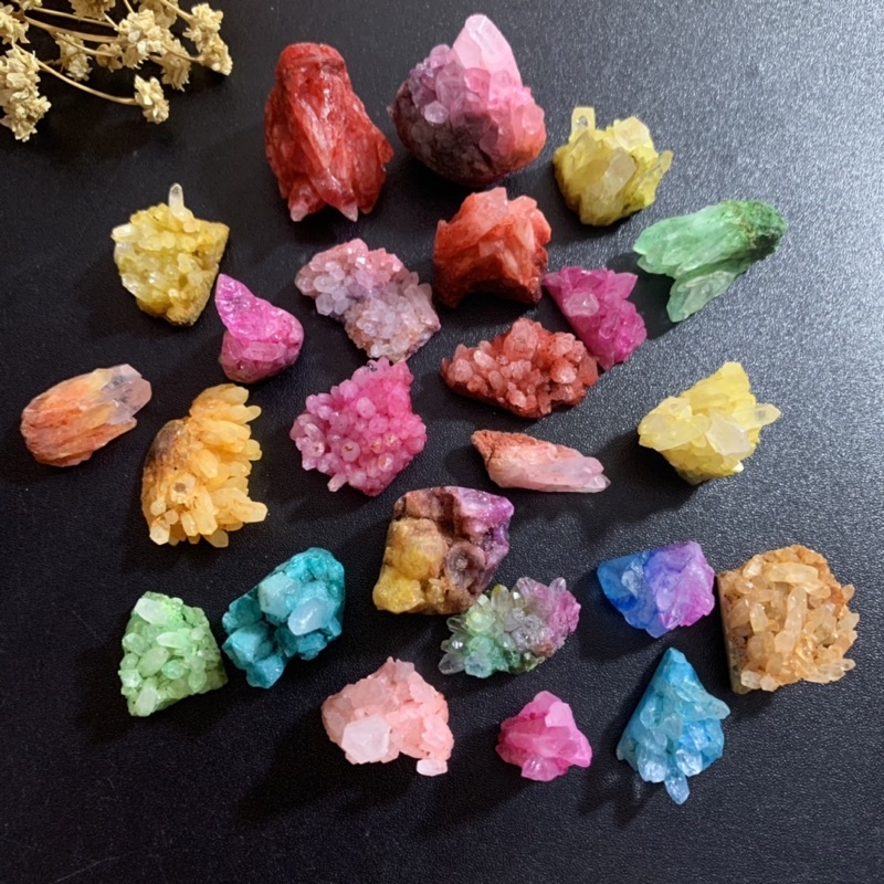 Crystal Cluster / Crystal Quartz / Gemstone / Dyed Druzy