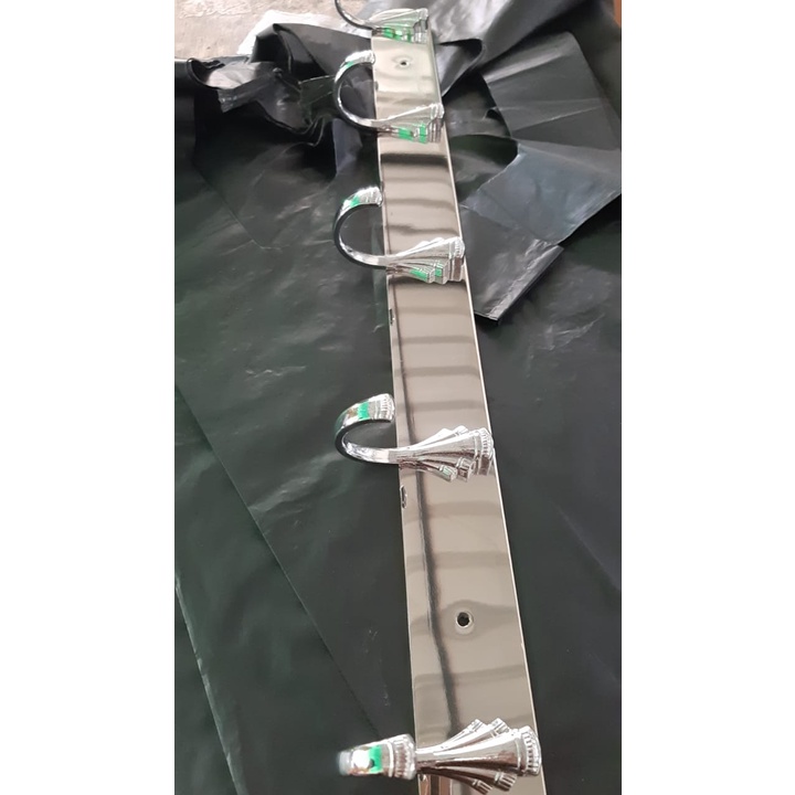 Gantungan Baju 5 Baris Stainless Steel HK - 175/KAPSTOK KEPSTOK/CANTOLAN BAJU HANDUK DINDING