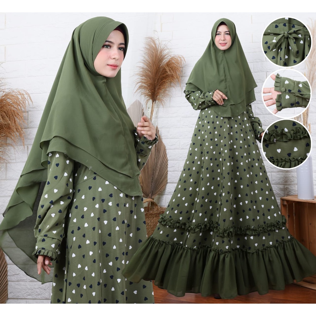 violita maxi monalisa premium mix seruty bebydoll / gamis monalisa motif bunga terbaru