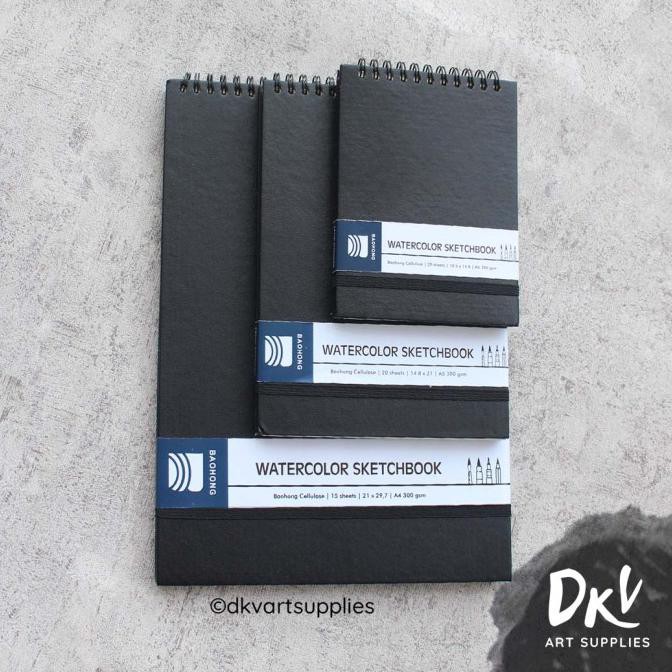 

PERALATAN MENGGAMBAR WATERCOLOR SKETCHBOOK BAOHONG CELLULOSE 300GSM A6 / A5 / A4 PERALATAN LUKIS