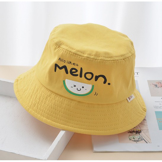 Halomam - Bucket Hat Melon ( Topi Bucket Bayi Unisex/ Topi Bucket Anak Lelaki / Perempuan )-2