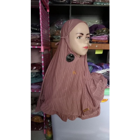 JILBAB INSTAN ANAK PLISKET ""MZ BERGO PLISKET GELOMBANG ANAK"" ORI MAZNA BY DHENI H.M