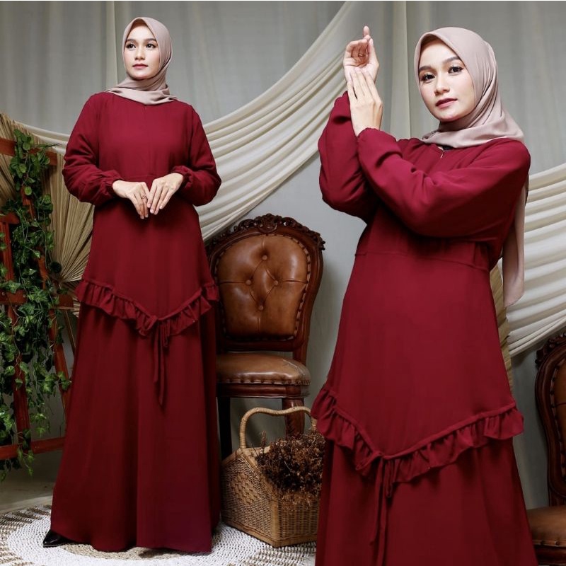 Gamis HUMAIRA Dress/baju gamis ceruty premium/gamis wanita