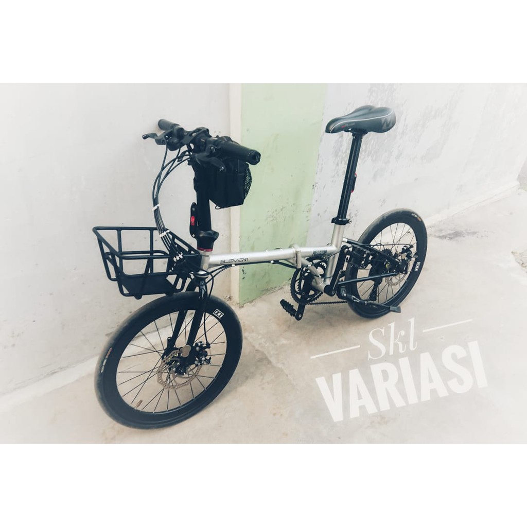 Keranjang Sepeda Lipat Front Rack Depan Rak Sepeda Keranjang Sepeda model Ring Basket Sepeda Lipat Bracket