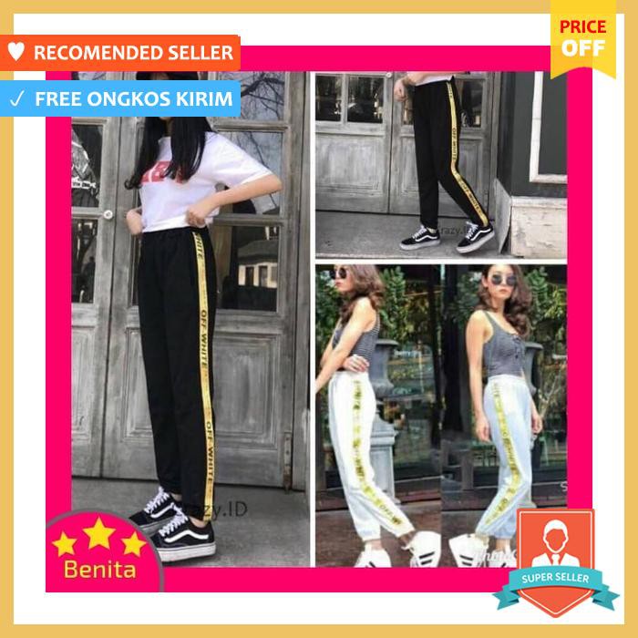 Jogger Pants Wanita 508 / Celana Jogger Wanita 508 Putih