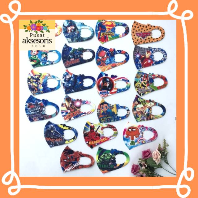 MASKER ANAK SCUBA MASKER KARAKTER MASKER KAIN SCUBA