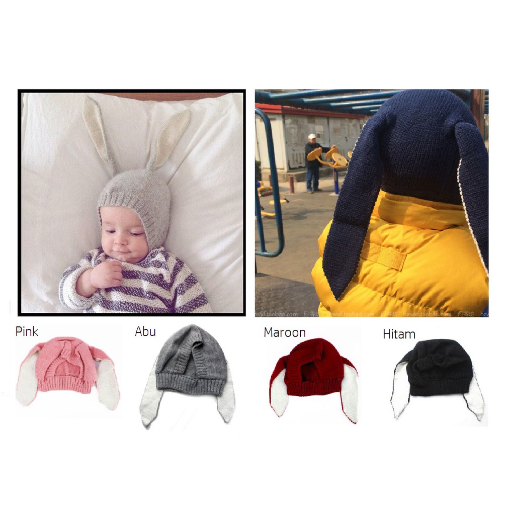 Topi Bayi Imut Kelinci / Topi Anak Lucu Kelinci