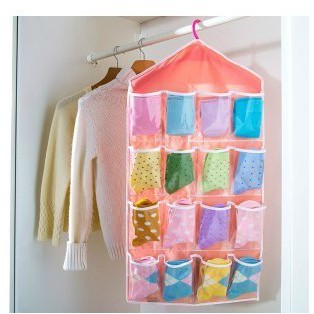 tempat celana dalam gantung hanger underwear pouch organizer