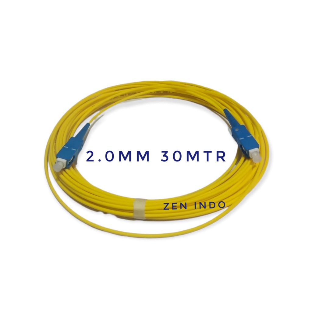 Patchcord Patch Cord Fiber Optik Fiber Optic 30 Meter SC UPC SC UPC SM SP 2.0mm Simplex LSZH