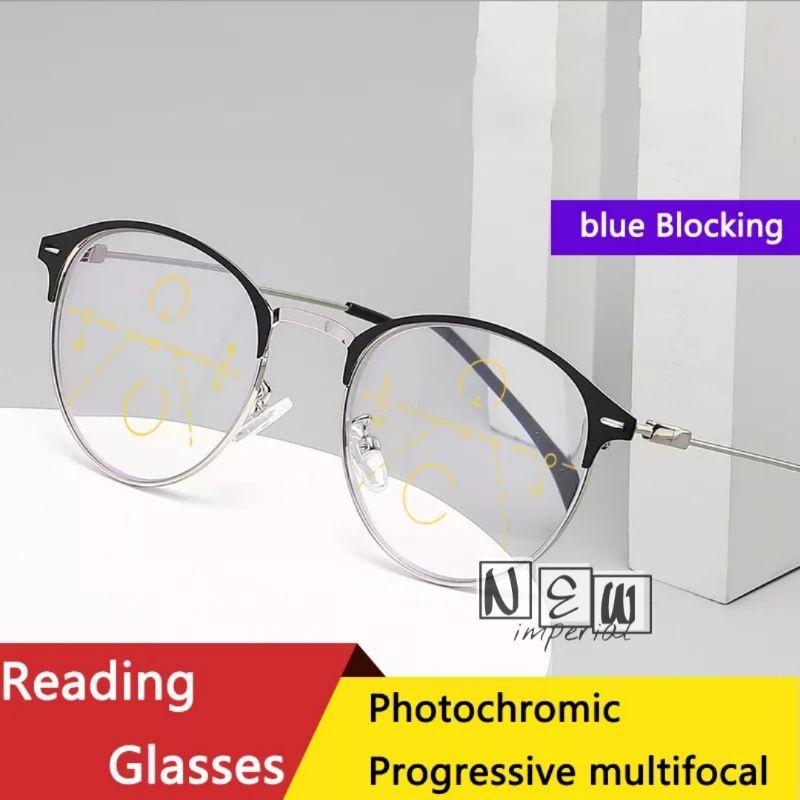 Kacamata Baca Progresif photocromic | Kacamata plus jauh dekat jalan dan baca