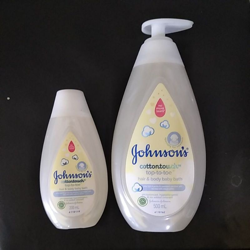 johnsons hair &amp; body baby bath cottontouch 200 500 ml