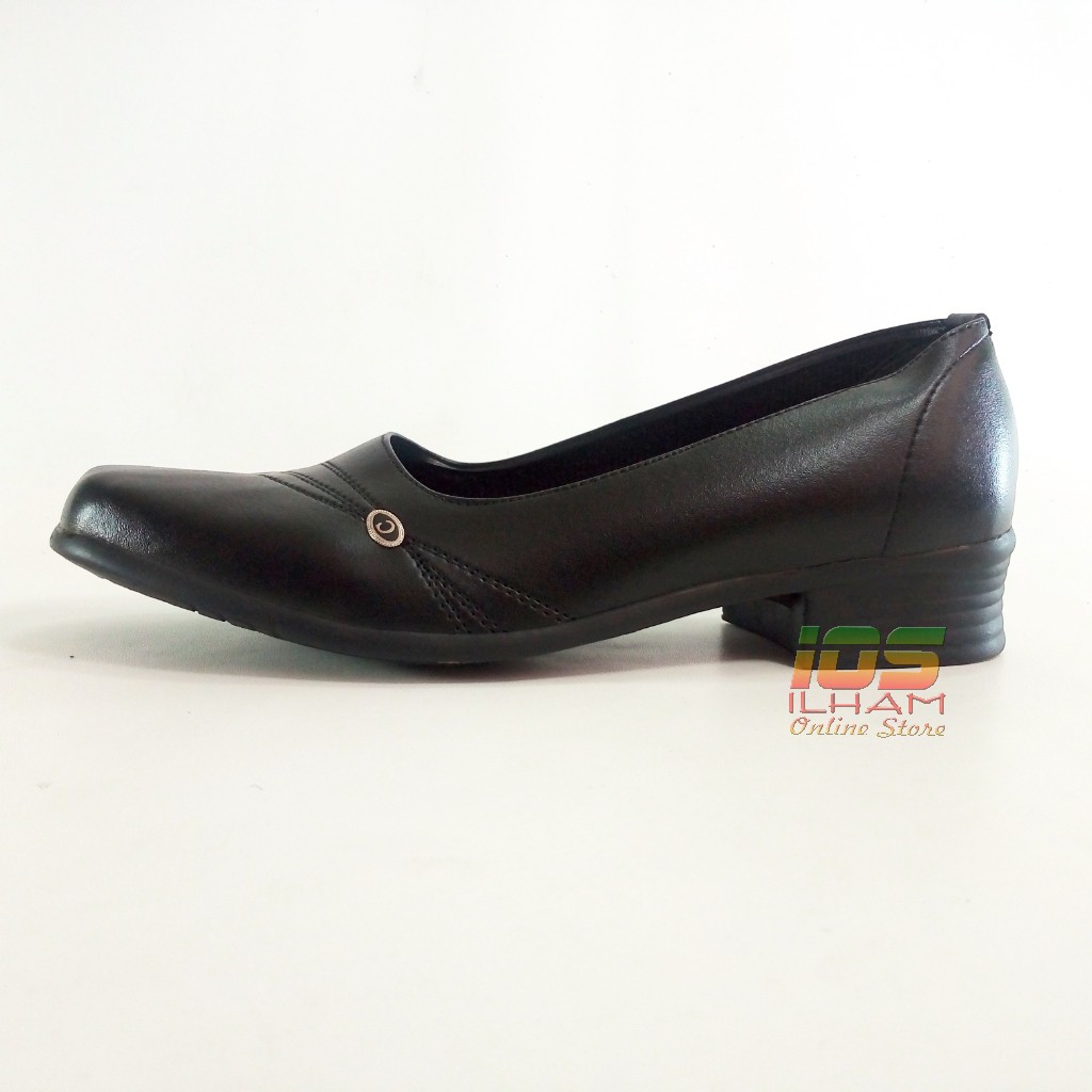 G.06 Sepatu Pantofel Wanita Guru Kerja Kantor Hak 3cm Size 37-41