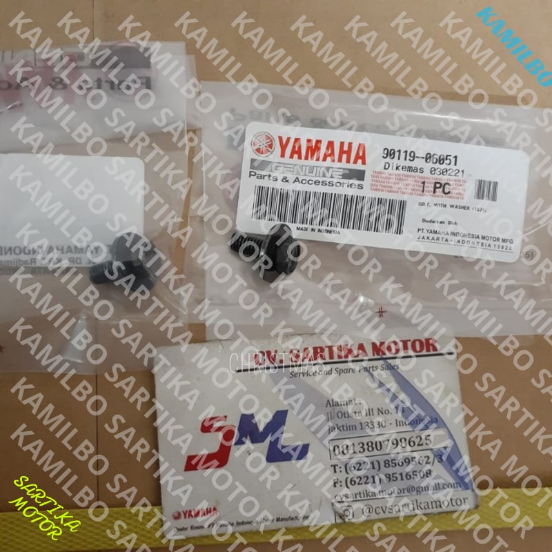 (100% Original ) Baut Box Filter Saringan Udara Jupiter MX Vixion R15 90119-06051 Elegan