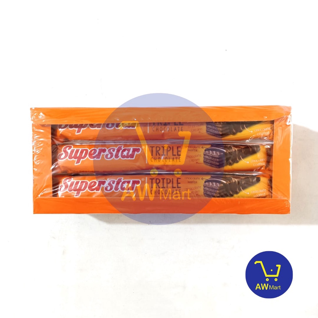 

SUPERSTAR WAFER TRIPLE CHOCOLATE 12 PCS X 16 GRAM