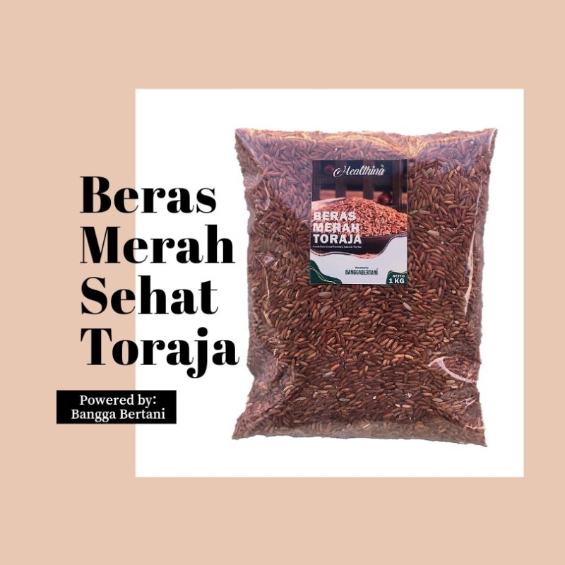 ( 2.5kg ) Beras Merah Pulen Asli TORAJA beras diet dan diabetes COD MAKASSAR