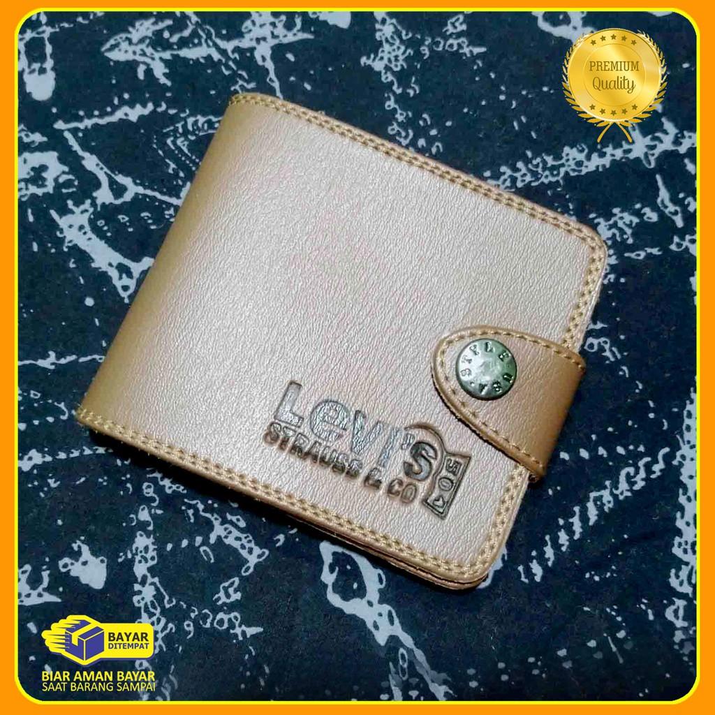 dompet lipat Pria distro pendek kancing grosir COD bahan PVC