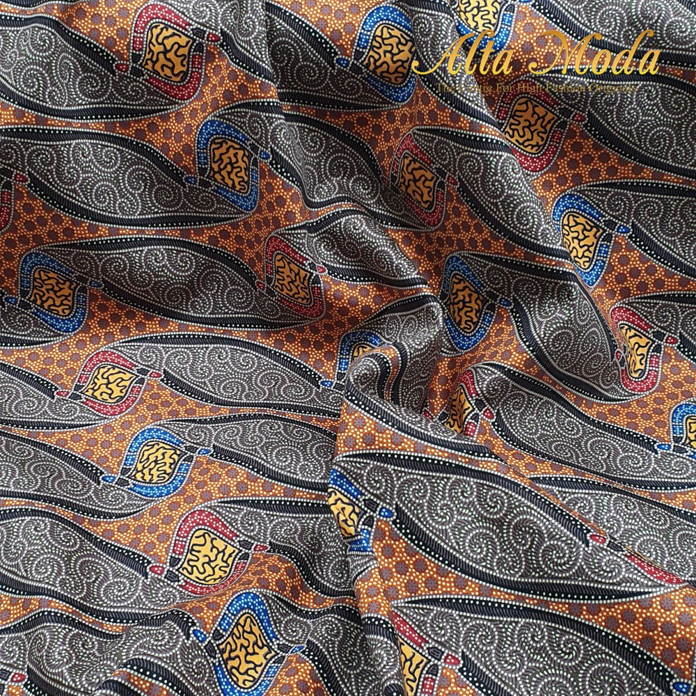 

Alta Moda Batik Katun Motif Parang Oranye Coklat -Tradisional (1M)