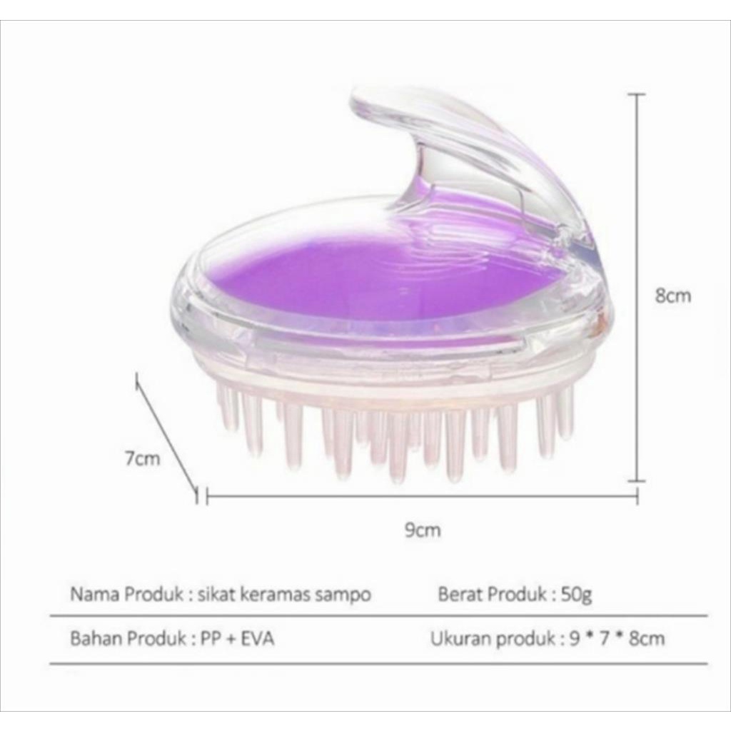 Sikat Pijat Rambut Silikon Keramas Brush Silicone Anti Ketombe