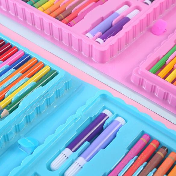 

Stationary Set isi 86 & 150 pcs Pensil Crayon Warna Cat Air / Perlengkapan Sekolah Menggambar Anak / Alat Warna New