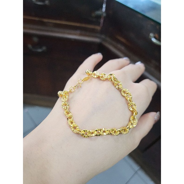 Gelang Tangan emas asli kadar 16k