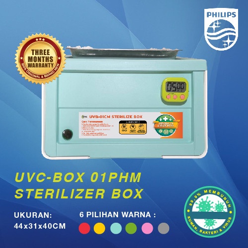 UV Box Sterilisasi / Box UV / UVC Sterilizer Box Manual Timer Dengan Lampu Philips