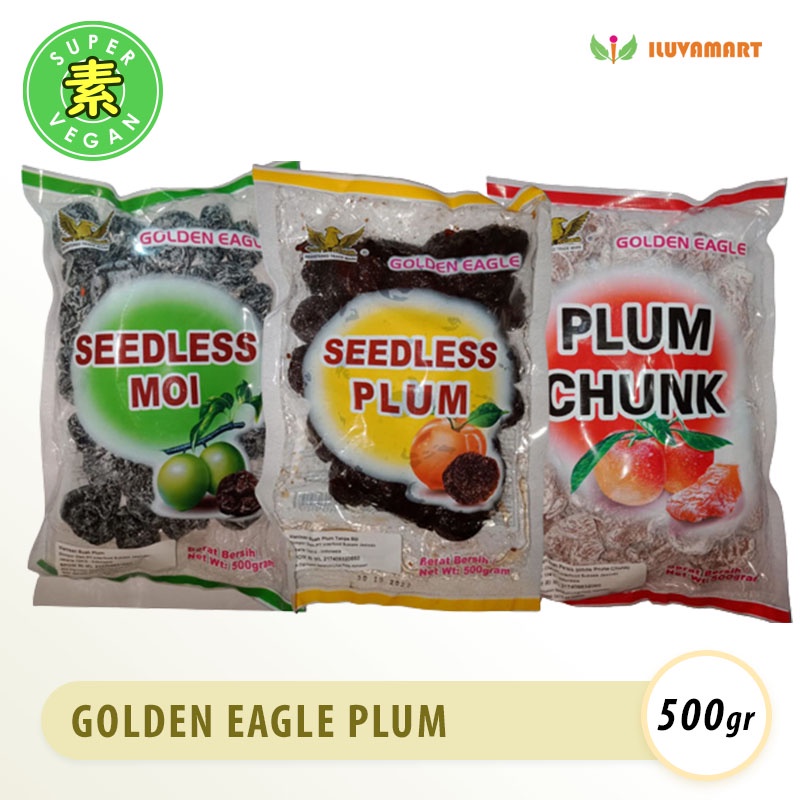 

Golden Eagle Plum Chunk 500g / Seedless Moi / Seedles Plum Manisan Plum