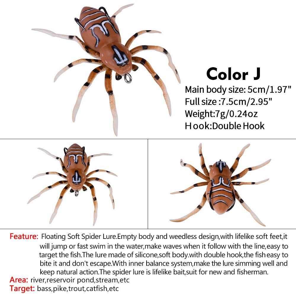 TOP Bionic Spider New 7.5cm/7g Umpan Pancing Bahan Silikon Manusia Hidup